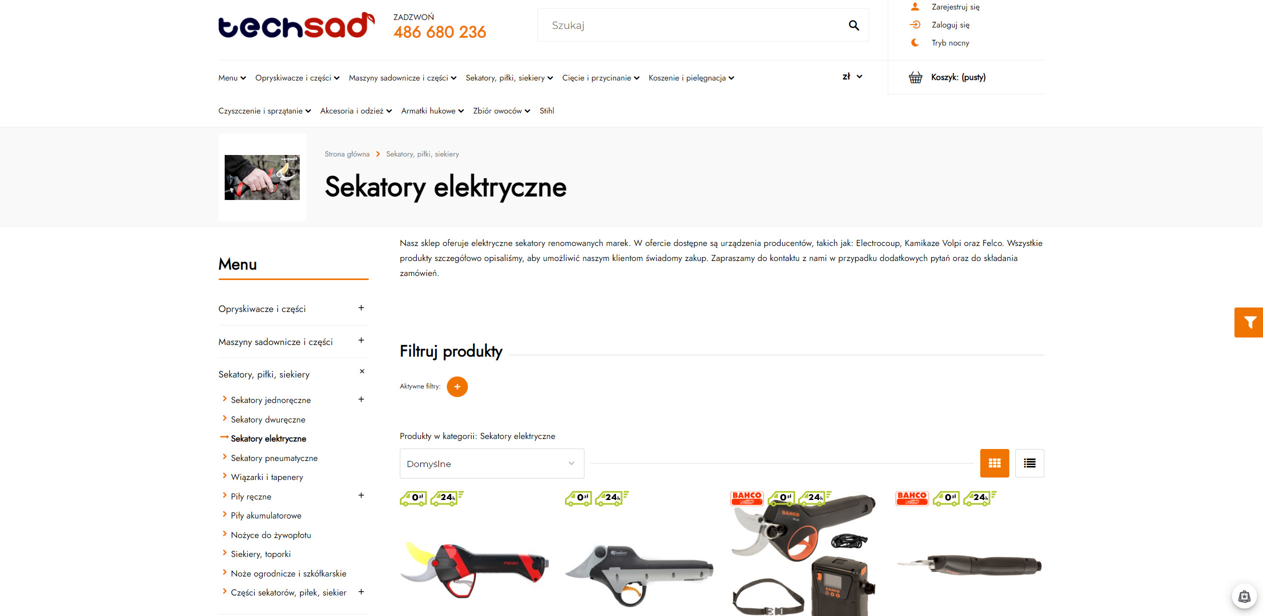 Sekator elektryczny w sadownictwie i uprawach krzewów - narzędzie zwiększające wydajność pracy